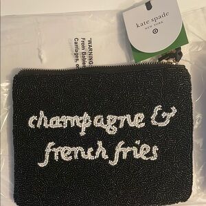 Kate Spade Black Beaded Clutch